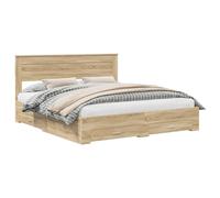 Bed Frame with Headboard with Drawer Engineered Wood Storage Modern vidaXL