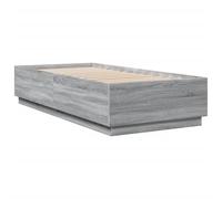 Bed Frame with LED Lights Bed Base Mattress Foundation Engineered Wood vidaXL