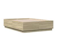 Bed Frame with LED Lights Bed Base Mattress Foundation Engineered Wood vidaXL