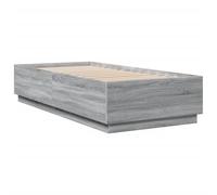 Bed Frame with LED Lights Bed Base Mattress Foundation Engineered Wood vidaXL