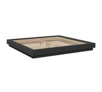 Bed Frame with LED Lights Black 180x200 cm Super King Engineered Wood vidaXL