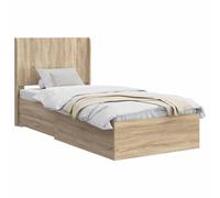 Bed Frame with Storage and Headboard Engineered Wood Bedroom Furniture vidaXL