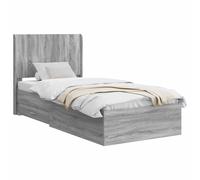 Bed Frame with Storage and Headboard Engineered Wood Bedroom Furniture vidaXL