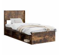Bed Frame with Storage and Headboard Engineered Wood Bedroom Furniture vidaXL