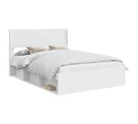 Bed Frame with Storage and Headboard Engineered Wood Bedroom Furniture vidaXL