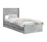 Bed Frame with Storage and Headboard Engineered Wood Modern Bedroom vidaXL