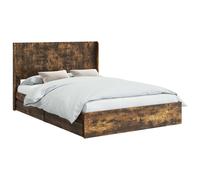 vidaXL Bed Frame with Storage and Headboard Grey Sonoma 160 x 200 cm