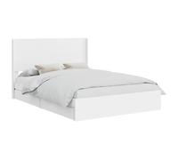 Bed Frame with Storage and Headboard Engineered Wood Modern Slatted vidaXL
