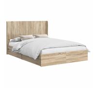 vidaXL Bed Frame with Storage and Headboard 3 pcs Engineered Wood