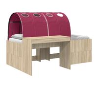 Bed Frame with Tunnel with Shelf 3 pcs Engineered Wood Loft Modern Home vidaXL