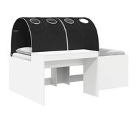 Bed Frame with Tunnel with Shelf 3 pcs Engineered Wood Loft Modern Home vidaXL