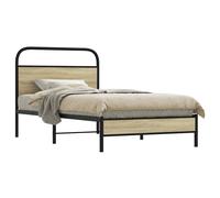 Bed Frame without Mattress 107x203 cm Sonoma Oak Engineered Wood