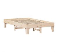 Bed Frame without Mattress 120x190 cm Small Double Solid Wood Pine vidaXL