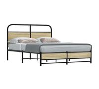 vidaXL Bed Frame without Mattress 135x190 cm Double Sonoma Oak Engineered Wood