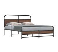 vidaXL Bed Frame without Mattress 150x200 cm Brown Oak Engineered Wood