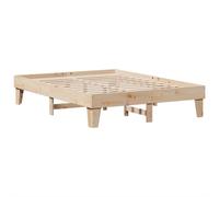 vidaXL Bed Frame without Mattress Bed 150x200 cm King Size Solid Wood Pine