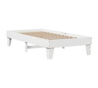 Bed Frame without Mattress Base White 100x200 cm Solid Wood Pine vidaXL