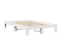 (white, 120 x 190 cm) vidaXL Bed Frame without Mattress Bed Base Solid Wood Pine