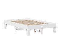 Bed Frame without Mattress Base White Small Double Solid Wood Pine vidaXL