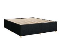 vidaXL Bed Frame without Mattress Black Super King Fabric