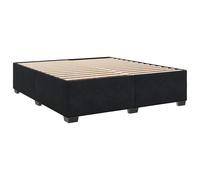 vidaXL Bed Frame without Mattress Black Super King Velvet