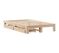 Bed Frame without Mattress Bedroom Bedstead Bed Base Solid Wood Pine vidaXL