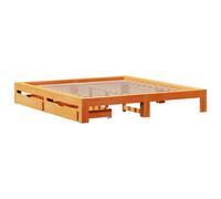 Bed Frame without Mattress Bedroom Bedstead Bed Base Solid Wood Pine vidaXL