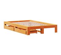 Bed Frame without Mattress Bedroom Bedstead Bed Base Solid Wood Pine vidaXL