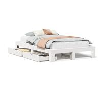 Bed Frame without Mattress Bedroom Bedstead Bed Base Solid Wood Pine vidaXL