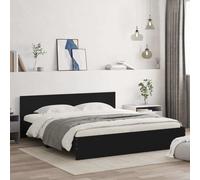 Bed Frame without Mattress Black 160x200 cm