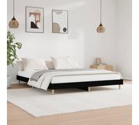 Vidaxl Bed Frame Black 180X200 Cm Engineered Wood, Black