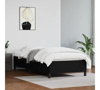 vidaXL Bed Frame without Mattress Black 90x190 cm Single Single Faux Leather