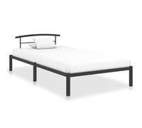 Bed Frame without Mattress Black Metal 90x200 cm