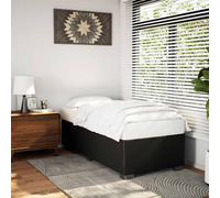 (3ft single) vidaXL Bed Frame without Mattress Bedroom Bed Base Bedstead Black Faux Leather