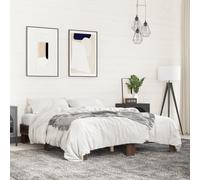 Bed Frame without Mattress Brown Oak 150x200 cm King Size