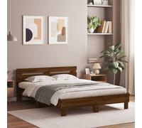 Bed Frame without Mattress Brown Oak 150x200 cm King Size