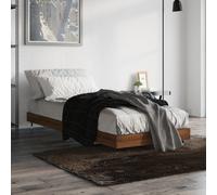 Bed Frame without Mattress Brown Oak 75x190 cm Small Single Engineered Wood
