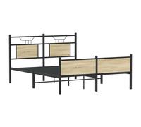 Bed Frame without Mattress Engineered Wood Bed Base Single Bed vidaXL
