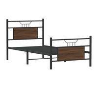 Bed Frame without Mattress Engineered Wood Bed Base Single Bed vidaXL