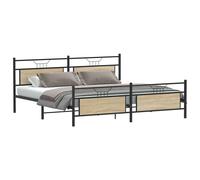 Bed Frame without Mattress Engineered Wood Bed Base Single Bed vidaXL