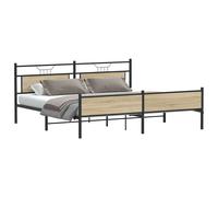 Bed Frame without Mattress Engineered Wood Bed Base Single Bed vidaXL