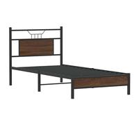 vidaXL Bed Frame without Mattress Brown Oak 80x200 cm Engineered Wood, Brown