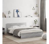 Bed Frame without Mattress Grey Sonoma 140x200 cm Berkfield Home Grey One Size