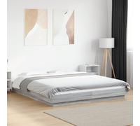 Bed Frame without Mattress Grey Sonoma 150x200 cm King Size Berkfield Home Grey King