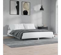 Bed Frame without Mattress High Gloss White 180x200 cm Super King