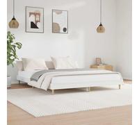 vidaXL Bed Frame High Gloss White 200x200 cm Engineered Wood LSO UK