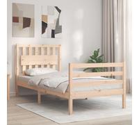 Bed Frame without Mattress Single Solid Wood