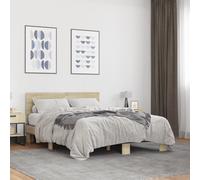 Bed Frame without Mattress Sonoma Oak 135x190 cm Double