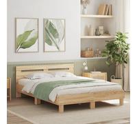 Bed Frame without Mattress Sonoma Oak 150x200 cm King Size