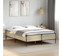 Bed Frame without Mattress Sonoma Oak 160x200 cm